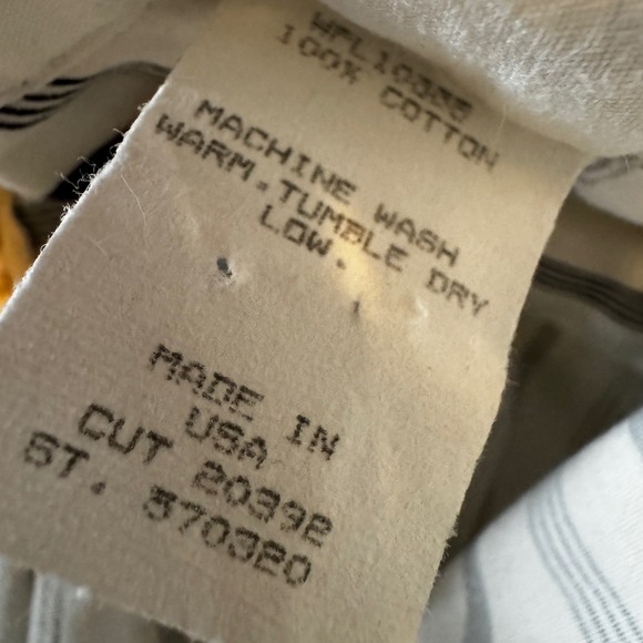 Wah Maker Western Bib Front Band Collar Pullover Shirt Men's L Striped USA VTG - Picture 4 of 7